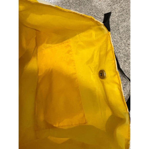 Yellow‎ Striped Tote Bag Squeeze The Day Magnetic Snap Closure Novelty - Picture 4 of 5